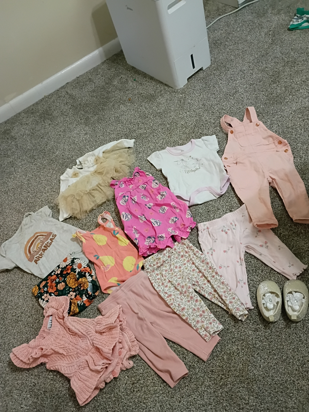 Nicole Miller Pink Peach Baby Girl Clothing Lot